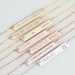 Personalized Necklace Gold Name Necklace Engraved Necklace Personalized Necklace Bar Necklace Bridesmaid Gift Coordinate Necklace NN01 