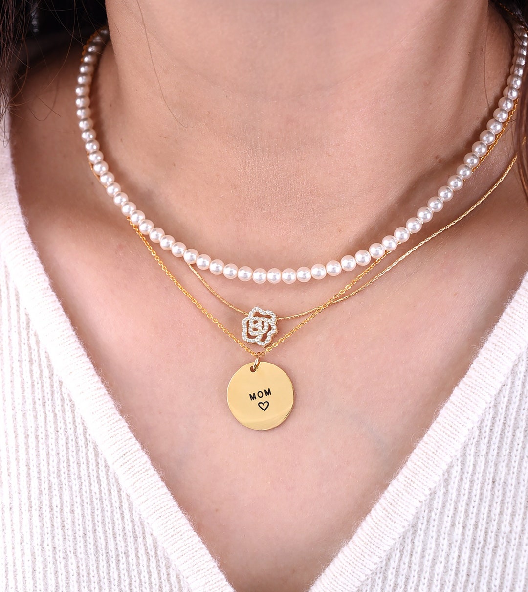 Personalized Jewelry for Her, Custom Engraved Necklace for Women