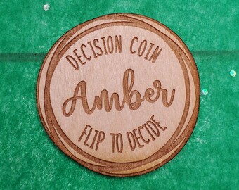Decision Flip Coin, Custom flip Coin, Decision Making Coin, fun birthday gift, couple gift, gift for her, gift for him, new parents, date ni