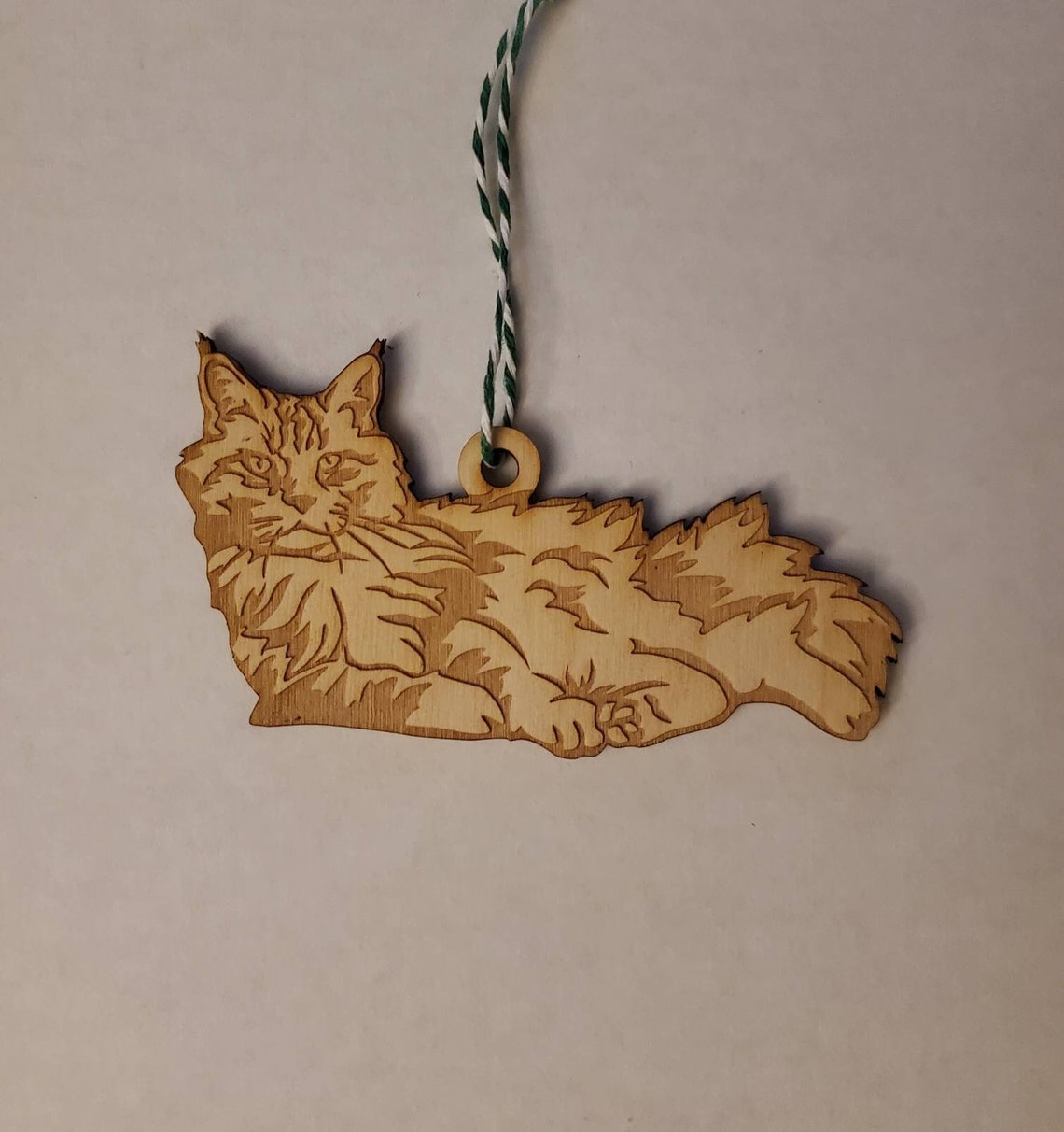 Maine Coon Cat Ornament Cat Christmas Ornament Fluffy Cat Etsy
