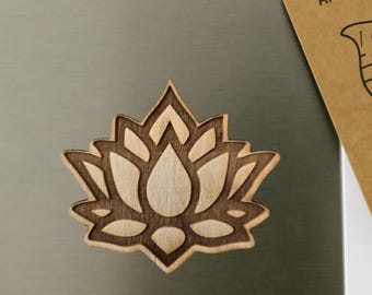lotus magnet, hippie magnet, flower magnet, enlightenment magnet, lotus gift, yoga gift, lotus christmas, lotus birthday, yoga birthday