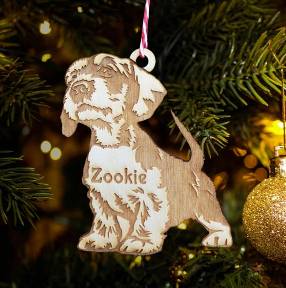 wirehaired dachshund ornament, dachshund christmas ornament, weener dog, memorial ornament, pet ornament, puppy ornament, Sausage dog orname