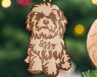 Havanese ornament, dog christmas ornament, Havanese christmas ornament, memorial ornament, pet ornament, Havanese puppy ornament, engraved d