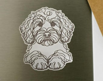 cockapoo magnet, cockapoo puppy, cockapoo memorial, white cockapoo, pet magnet, cockapoo gift, dog gifts, refrigerator magnet dog, white dog