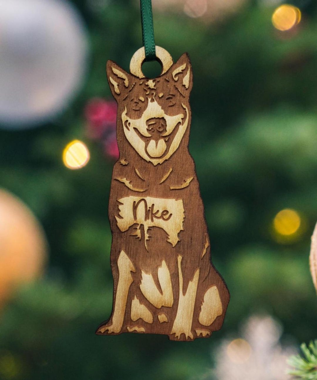 Blue Heeler Ornament, Blue Heeler Christmas Ornament, Heeler Dog ...