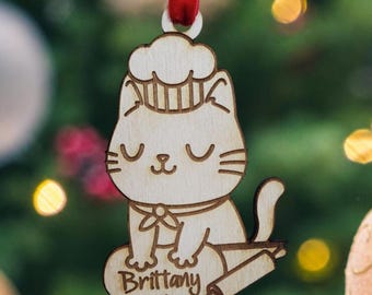 cat meditating ornament, cat christmas ornament, cat ornament, mouse ornament, mice ornament, cat meditation, cat gifts, mouse gifts