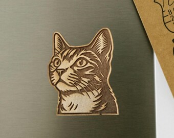 Cat magnet, cat christmas, pet magnet, tabby cat gifts, tonkinese cat, cat refrigerator magnet, cat lover, tabby gift, cat birthda