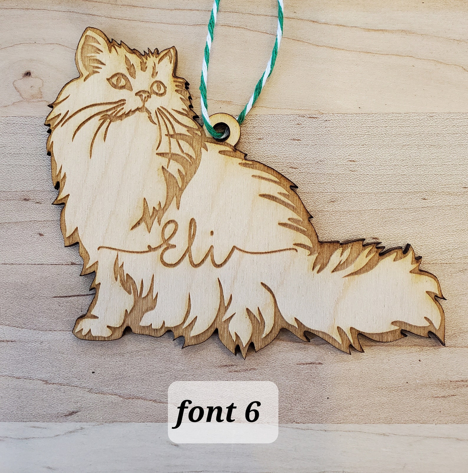 Persian Cat Ornament Cat Christmas Ornament Fluffy Cat Etsy