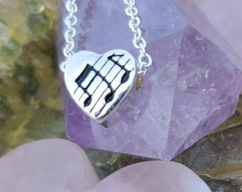 music necklace, silver music jewel, music note necklace, music notes necklace, music sheet necklace, eighth note, 8th note music heart charm