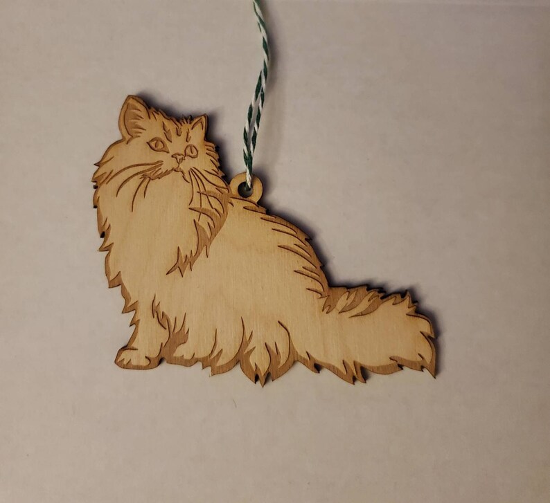 Persian Cat Ornament Cat Christmas Ornament Fluffy Cat Etsy