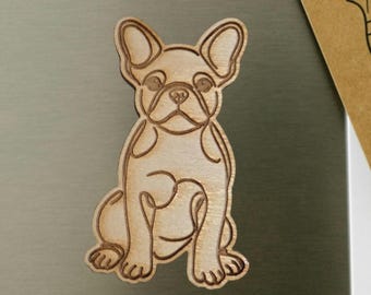 French bulldog magnet, dog magnet, dog christmas, pet magnet, labrador gifts, dog gift, smiling lab refrigerator magnet, frenchie magnet