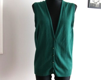 vintage green vest,  lambswool, St. Michael,  lane,  size EUR 40, UK 12, US 6,