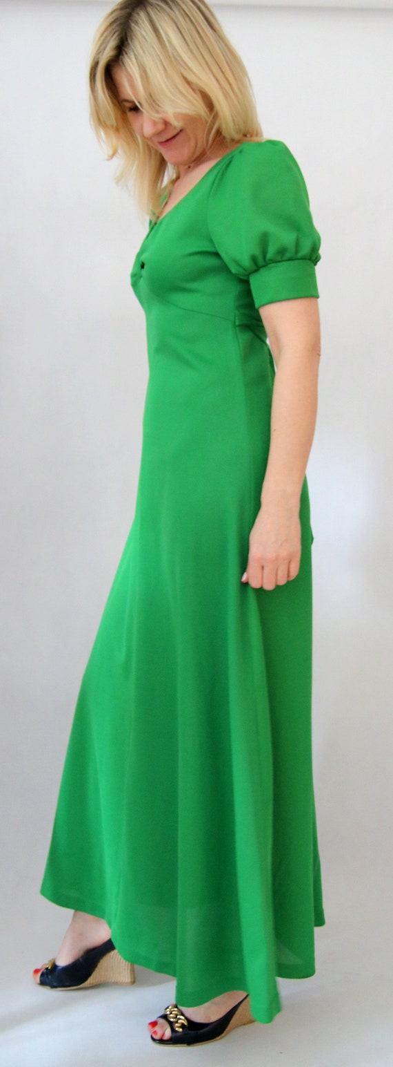 Vintage Kleid langes Kleid grünes Kleid Kleid 70er Größe - Etsy