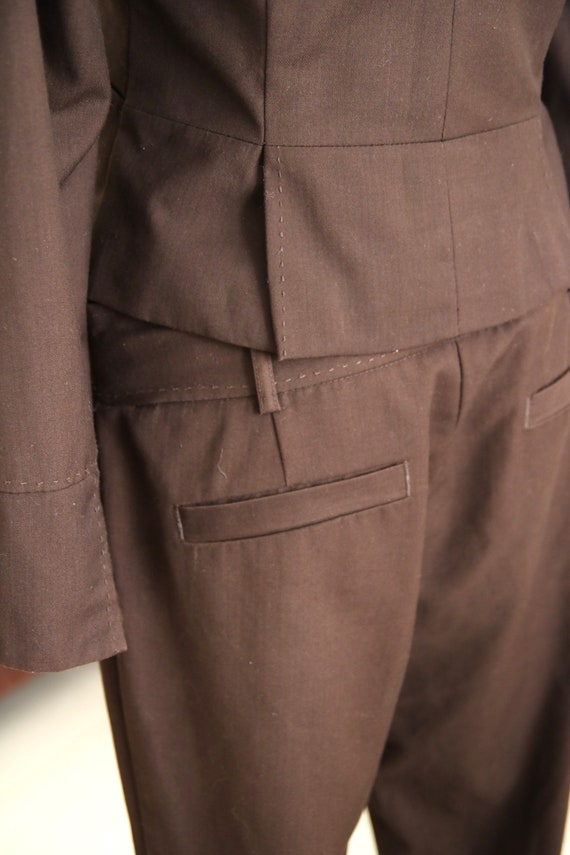 vintage suit, brown suit, size EUR 36, Uk 8, USA … - image 8