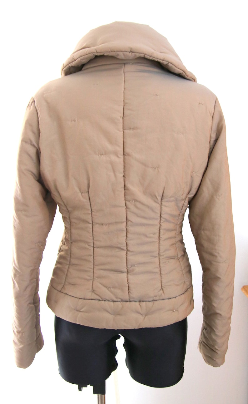 Vintage Jacket , Caramel Jacket With a Large Collar, Winter Jacket