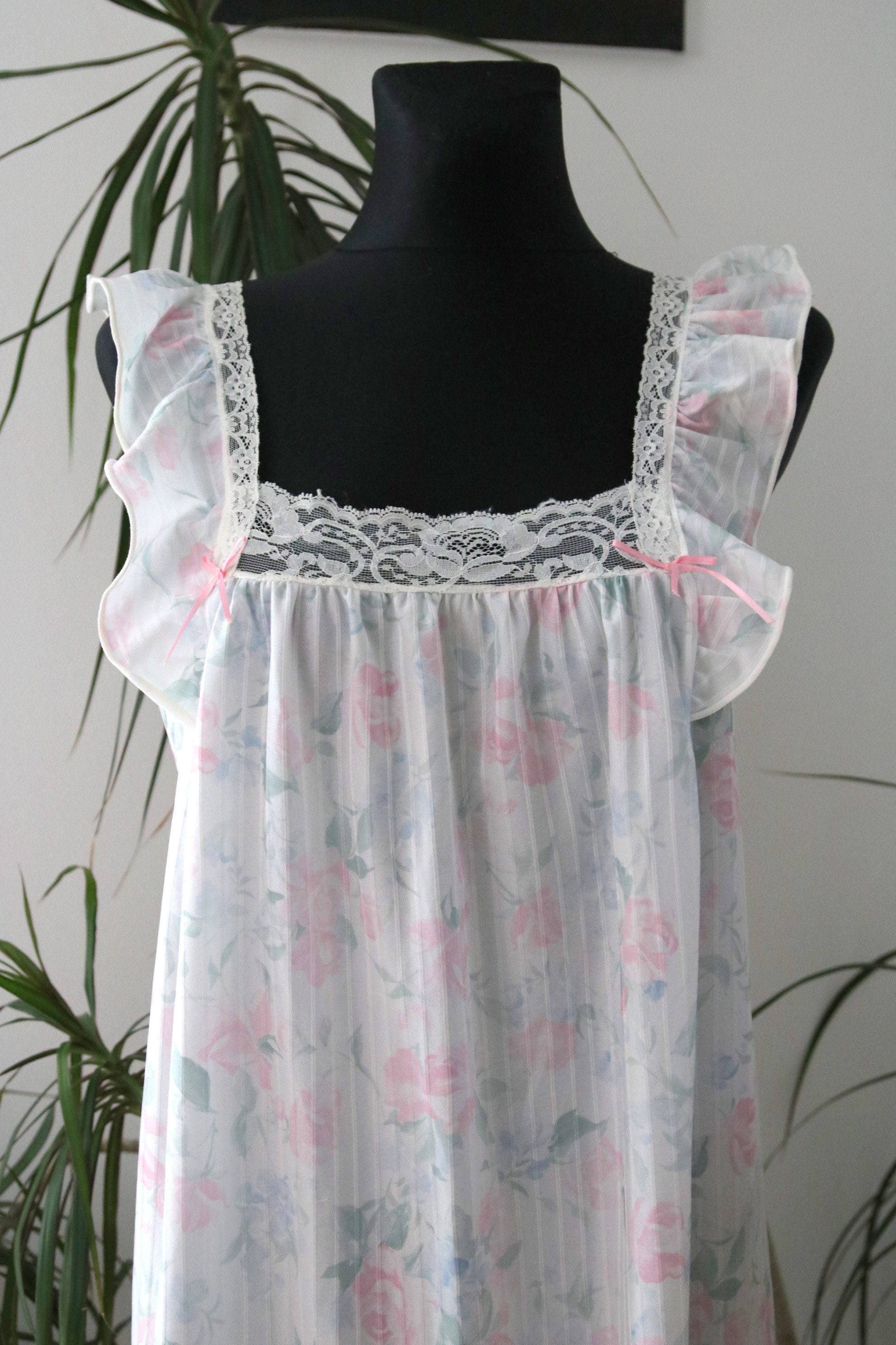 Floral Pink Strap Nighty L