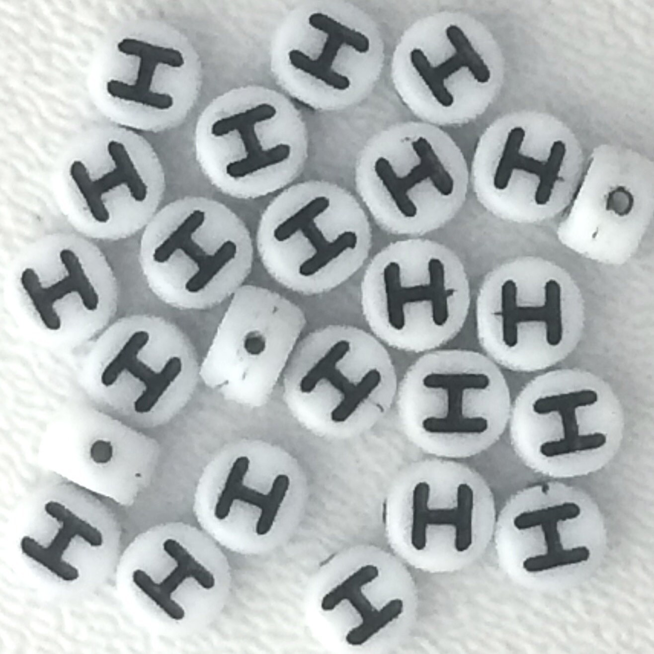 100 Peruvian Ceramic Letter Bead Cube 7mm Alphabet Name Initial Words You  choose