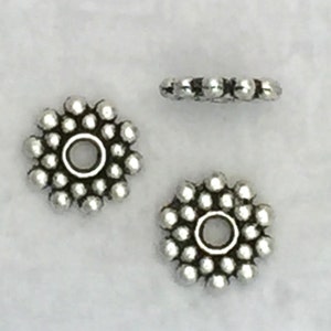 50 or 100 beads - 8 x 2 mm Antique Silver Star Spacer Bead • Silver Spacer • Silver Star Spacer Bead • Metal Star Spacer • 8mm Spacer Bead