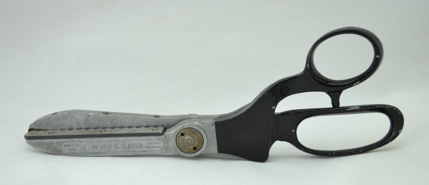 Vintage Pinking Shears Heavy Duty Model A by J. Wiss & Sons Etsy