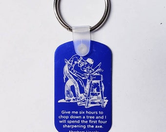 Sharpening Enthusiast Keychain Annodized Aluminum Dogtag Free U.S. Shipping