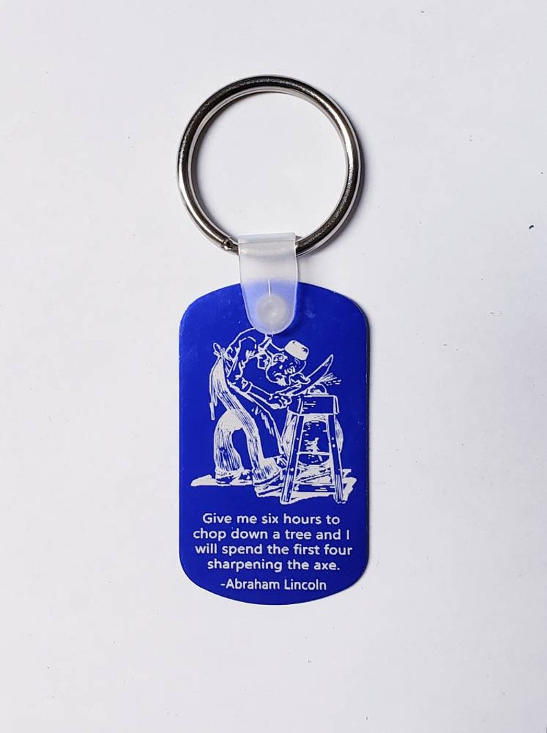 Shipping Sharpening Enthusiast Keychain Annodized Aluminum Dogtag Free U.S