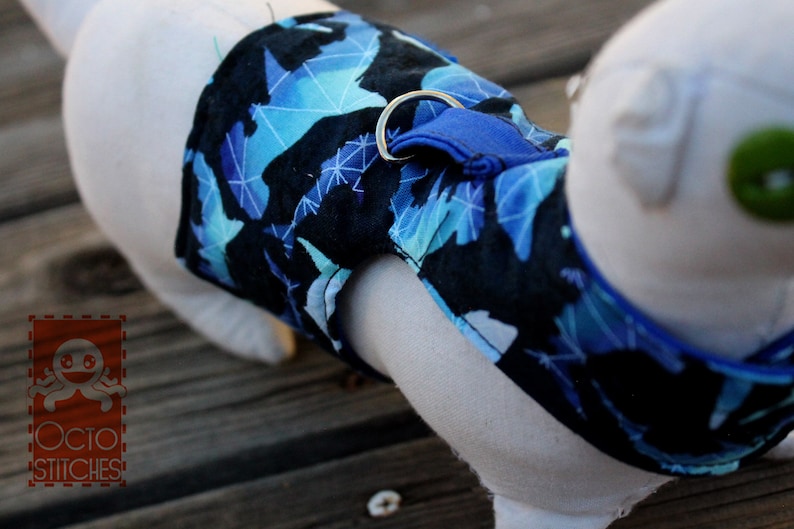 Blue Shark Harness XXXS Ferrets Rat Small Pet Harness MAde to Order