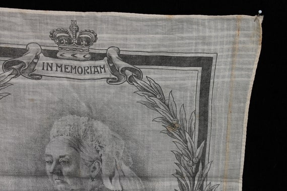 Victorian cotton handkerchief, antique souvenir c… - image 6