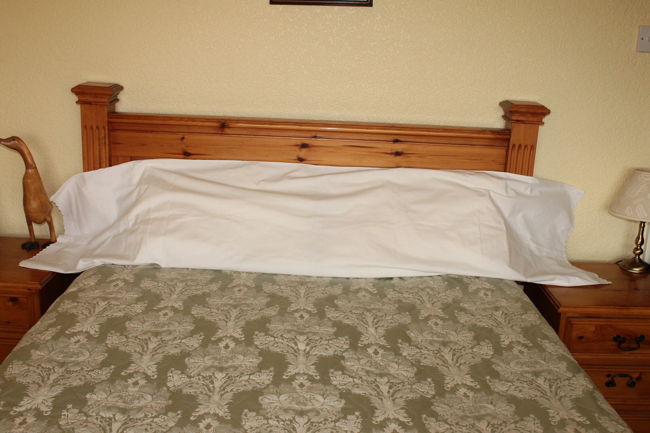 Antique White Embroidered Cotton Bolster Cover Antique Ivory Etsy UK