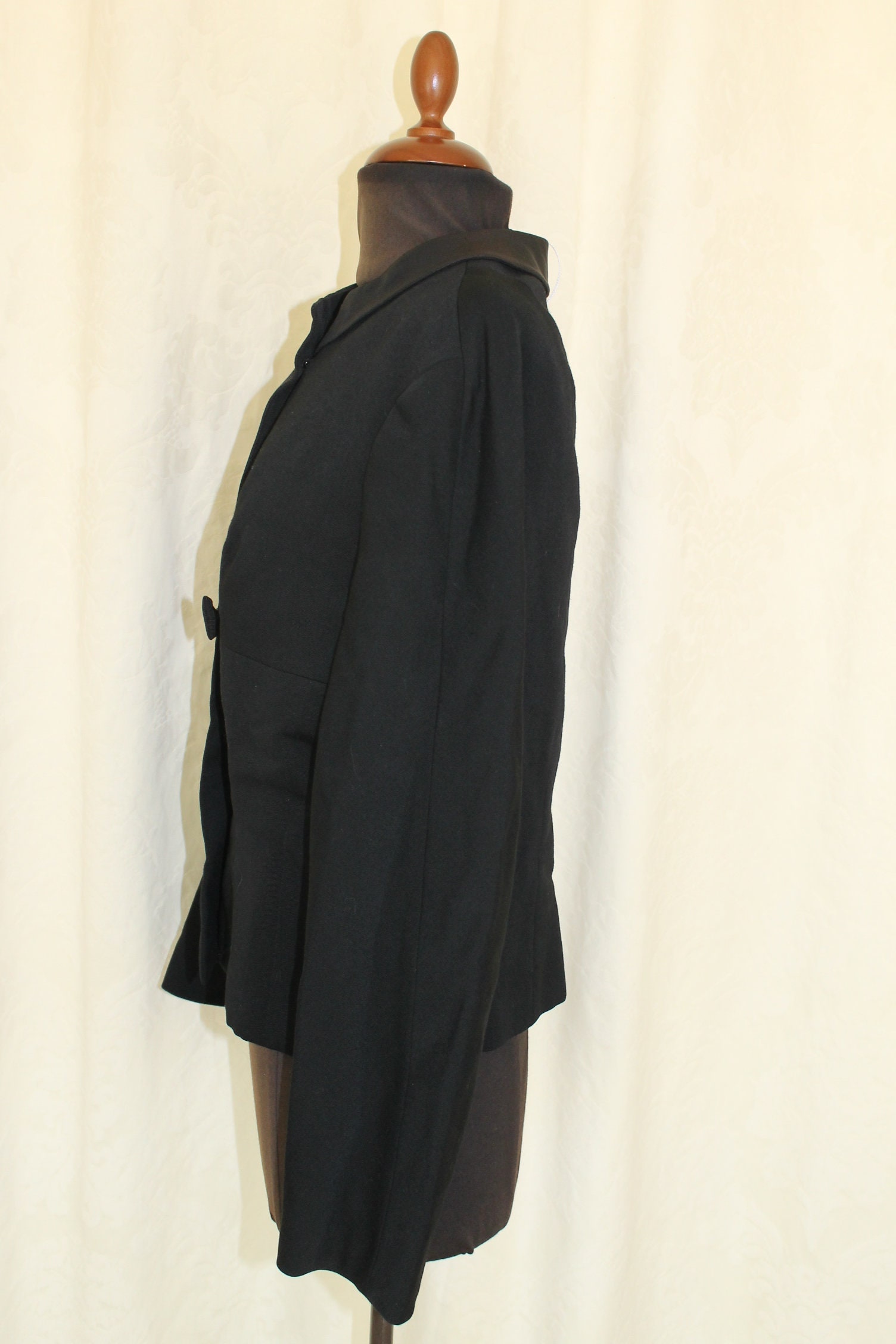 1950's Ladies Short Black Box Style Jacket by Seigal Made - Etsy UK