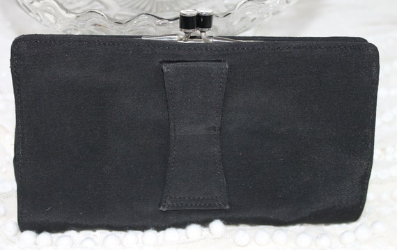 1950s black bag, evening clutch bag, ladies vinta… - image 2