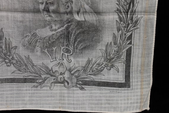 Victorian cotton handkerchief, antique souvenir c… - image 8
