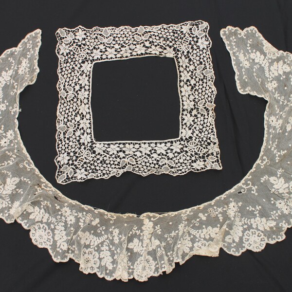 Antique Lace Handkerchief Etsy