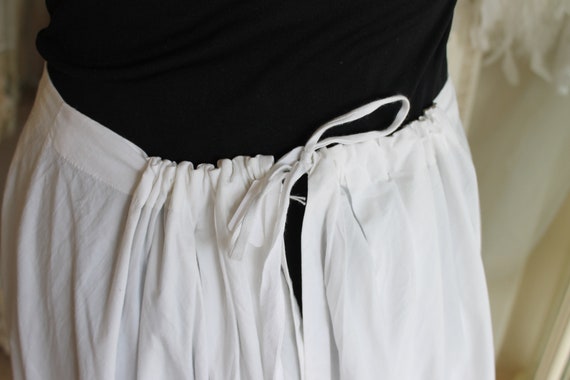 Antique silk, white cotton and lace underskirt, l… - image 7