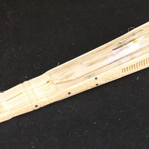 Victorian painted silk fan, antique hand held folding fan, 1800&#39;s bovine bone ladies fan, old vintage collectors, theatre or film costume