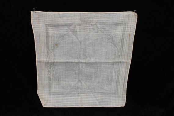 Victorian cotton handkerchief, antique souvenir c… - image 10