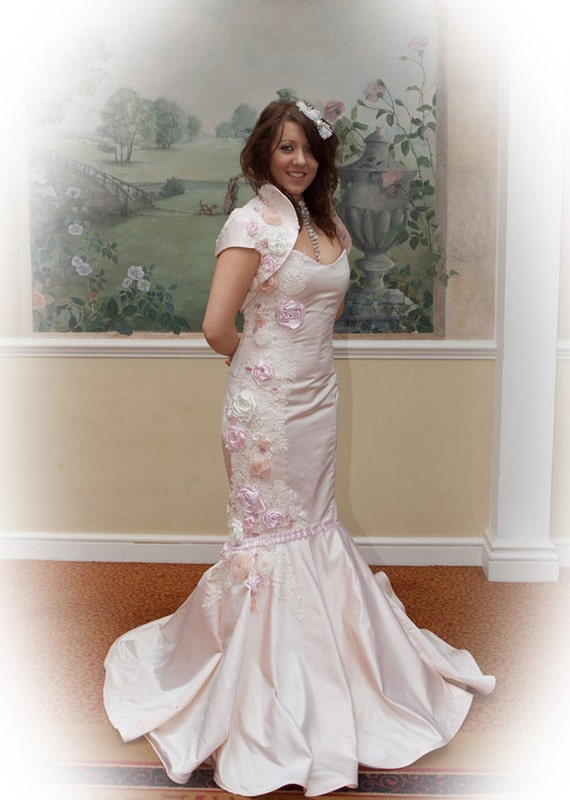 Pink Wedding Dress with Crystals