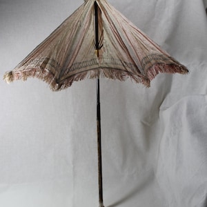 Viktorianischer Wagen-Sonnenschirm mit edwardianischem Griff aus Silber