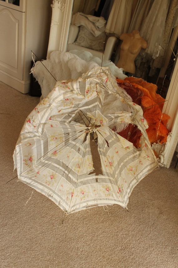 Victorian umbrella frame, Edwardian long parasol,… - image 2