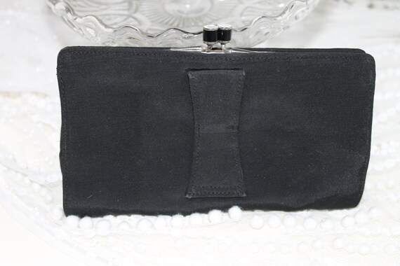 1950s black bag, evening clutch bag, ladies vinta… - image 7