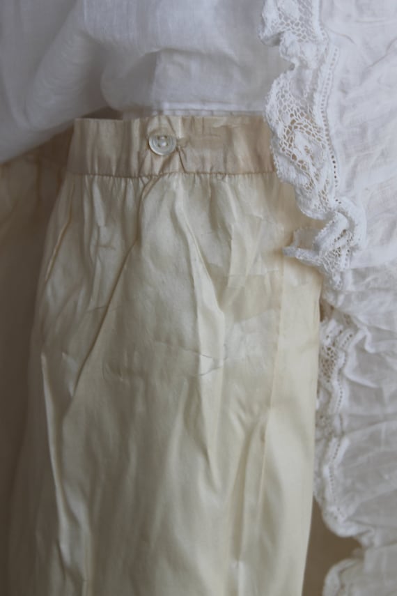 Antique silk, white cotton and lace underskirt, l… - image 5