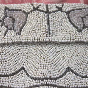 Borsa flapper con perline in stile Art Déco francese, pochette da sera anni '20