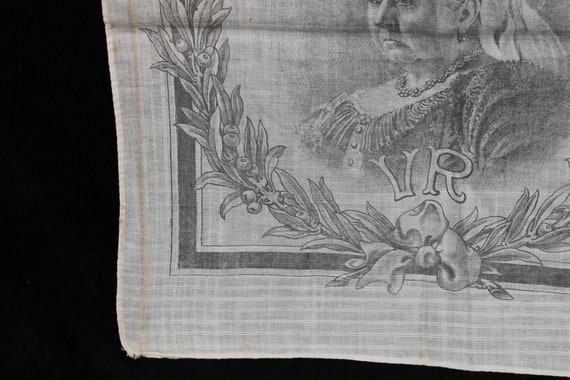 Victorian cotton handkerchief, antique souvenir c… - image 7