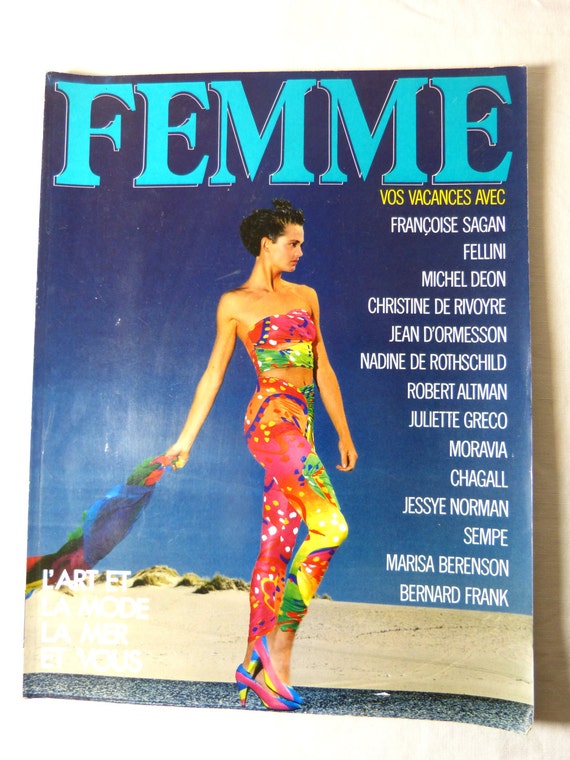 Femme Damen Mode Magazin Juli August 1985 Sommer Urlaub Etsy