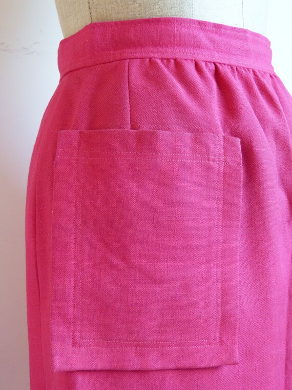 Fuchsia pink PAULINE Paris midi pencil skirt - bi… - image 3