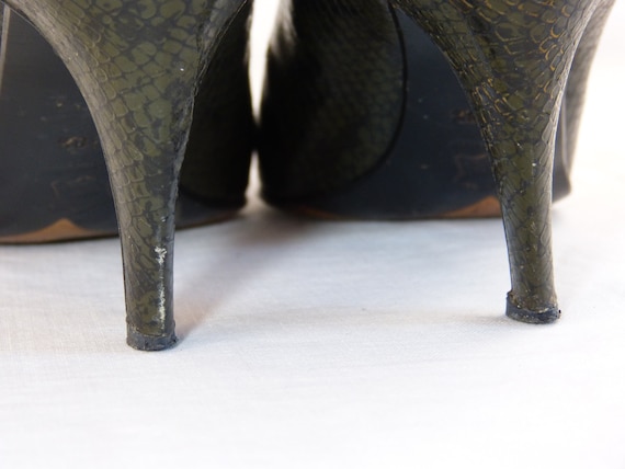 Python YSL Yves Saint Laurent Paris high heel sho… - image 8