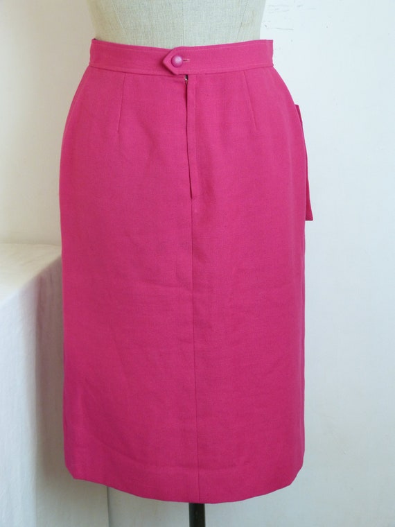 Fuchsia pink PAULINE Paris midi pencil skirt - bi… - image 7