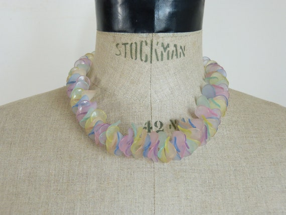 Wavy & flat disks statement choker necklace - pas… - image 2