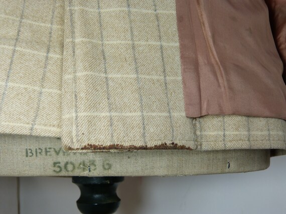 Beige & grey plaid wool YVES SAINT LAURENT Rive G… - image 9