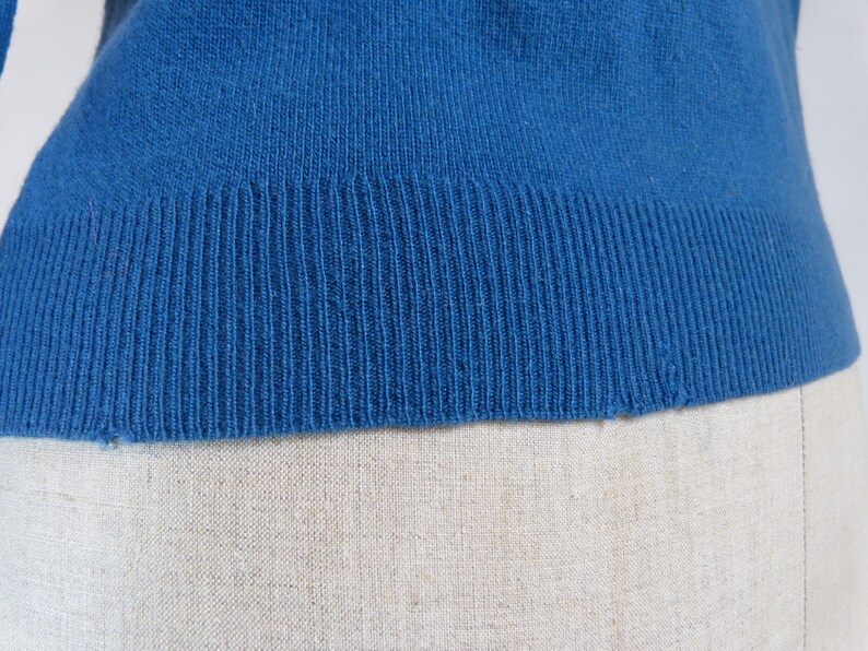 Petrol blue cashmere PETER SCOTT round neck sweater winter | Etsy
