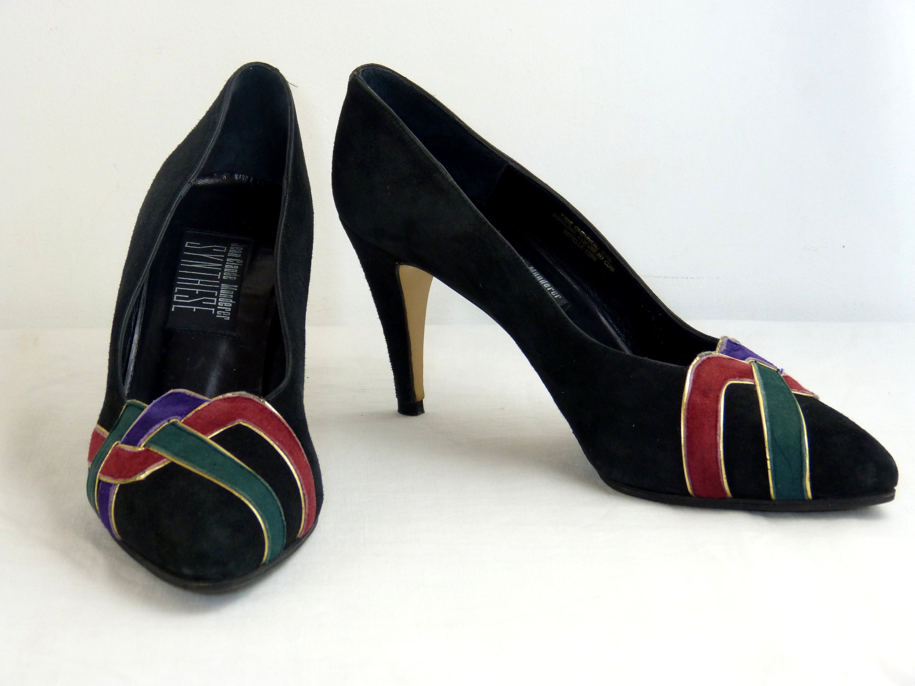 LOUIS FERAUD Black Suede Vintage Heels  Vintage heels, Black suede, Louis  feraud